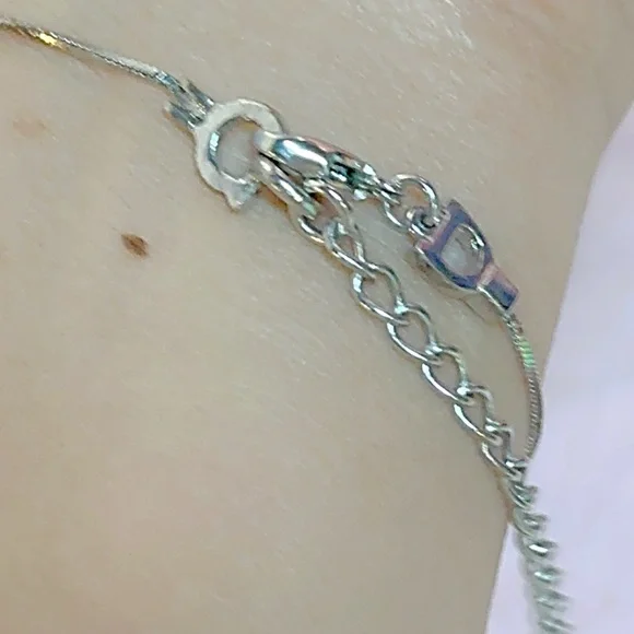 Christian Dior Logo Silver Tone Bracelet